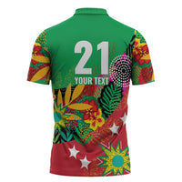 Custom Caribbean Cricket St Kitts and Nevis Zipper Polo Shirt Patriots Reign 2025 - Wonder Print Shop