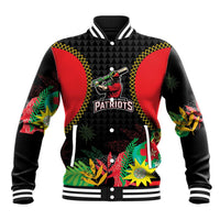 Custom Caribbean Cricket St Kitts and Nevis Baseball Jacket Two Islands One Fire Patriots Crown 2025 - Black - Wonder Print Shop