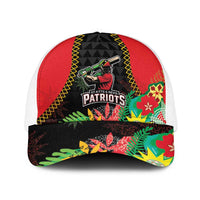 Caribbean Cricket St Kitts and Nevis Baseball Net Cap Two Islands One Fire Patriots Crown 2025 - Black - Wonder Print Shop