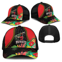Caribbean Cricket St Kitts and Nevis Baseball Net Cap Two Islands One Fire Patriots Crown 2025 - Black - Wonder Print Shop