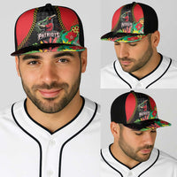 Caribbean Cricket St Kitts and Nevis Baseball Net Cap Two Islands One Fire Patriots Crown 2025 - Black - Wonder Print Shop