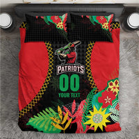 Custom Caribbean Cricket St Kitts and Nevis Bedding Set Two Islands One Fire Patriots Crown 2025 - Black - Wonder Print Shop