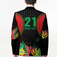 Custom Caribbean Cricket St Kitts and Nevis Blazer Two Islands One Fire Patriots Crown 2025 - Black - Wonder Print Shop