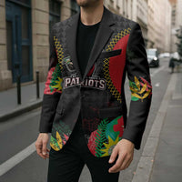 Custom Caribbean Cricket St Kitts and Nevis Blazer Two Islands One Fire Patriots Crown 2025 - Black - Wonder Print Shop