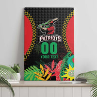 Custom Caribbean Cricket St Kitts and Nevis Canvas Wall Art Two Islands One Fire Patriots Crown 2025 - Black - Wonder Print Shop