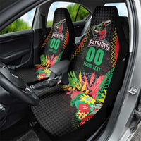 Custom Caribbean Cricket St Kitts and Nevis Car Seat Cover Two Islands One Fire Patriots Crown 2025 - Black - Wonder Print Shop