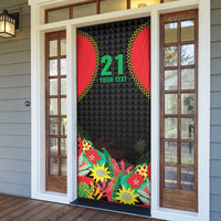 Custom Caribbean Cricket St Kitts and Nevis Door Cover Two Islands One Fire Patriots Crown 2025 - Black - Wonder Print Shop