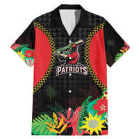Custom Caribbean Cricket St Kitts and Nevis Family Matching Mermaid Dress and Hawaiian Shirt Two Islands One Fire Patriots Crown 2025 - Black - Wonder Print Shop