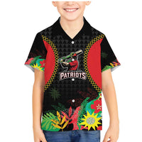 Custom Caribbean Cricket St Kitts and Nevis Family Matching Mermaid Dress and Hawaiian Shirt Two Islands One Fire Patriots Crown 2025 - Black - Wonder Print Shop
