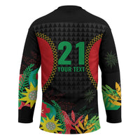 Custom Caribbean Cricket St Kitts and Nevis Hockey Jersey Two Islands One Fire Patriots Crown 2025 - Black - Wonder Print Shop