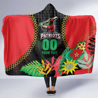 Custom Caribbean Cricket St Kitts and Nevis Hooded Blanket Two Islands One Fire Patriots Crown 2025 - Black - Wonder Print Shop