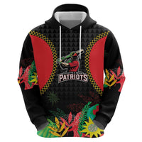 Custom Caribbean Cricket St Kitts and Nevis Hoodie Two Islands One Fire Patriots Crown 2025 - Black - Wonder Print Shop