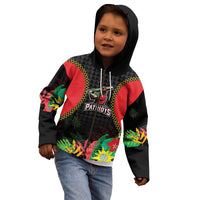 Custom Caribbean Cricket St Kitts and Nevis Kid Hoodie Two Islands One Fire Patriots Crown 2025 - Black - Wonder Print Shop