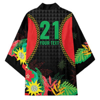 Custom Caribbean Cricket St Kitts and Nevis Kimono Two Islands One Fire Patriots Crown 2025 - Black - Wonder Print Shop