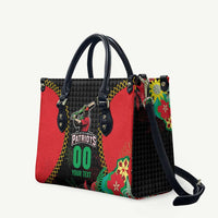Custom Caribbean Cricket St Kitts and Nevis Leather Bag Two Islands One Fire Patriots Crown 2025 - Black - Wonder Print Shop