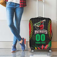 Custom Caribbean Cricket St Kitts and Nevis Luggage Cover Two Islands One Fire Patriots Crown 2025 - Black - Wonder Print Shop
