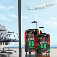 Custom Caribbean Cricket St Kitts and Nevis Luggage Cover Two Islands One Fire Patriots Crown 2025 - Black - Wonder Print Shop