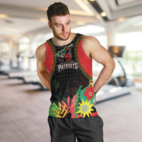 Custom Caribbean Cricket St Kitts and Nevis Men Tank Top Two Islands One Fire Patriots Crown 2025 - Black - Wonder Print Shop