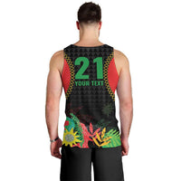 Custom Caribbean Cricket St Kitts and Nevis Men Tank Top Two Islands One Fire Patriots Crown 2025 - Black - Wonder Print Shop