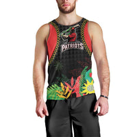 Custom Caribbean Cricket St Kitts and Nevis Men Tank Top Two Islands One Fire Patriots Crown 2025 - Black - Wonder Print Shop