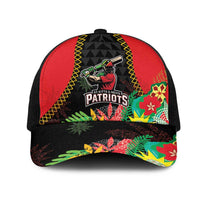 Caribbean Cricket St Kitts and Nevis Mesh Trucker Cap Two Islands One Fire Patriots Crown 2025 - Black - Wonder Print Shop