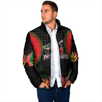 Custom Caribbean Cricket St Kitts and Nevis Padded Jacket Two Islands One Fire Patriots Crown 2025 - Black - Wonder Print Shop