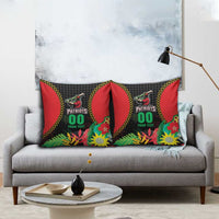 Custom Caribbean Cricket St Kitts and Nevis Pillow Cover Two Islands One Fire Patriots Crown 2025 - Black - Wonder Print Shop