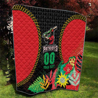 Custom Caribbean Cricket St Kitts and Nevis Quilt Two Islands One Fire Patriots Crown 2025 - Black - Wonder Print Shop