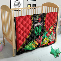 Custom Caribbean Cricket St Kitts and Nevis Quilt Two Islands One Fire Patriots Crown 2025 - Black - Wonder Print Shop