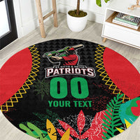 Custom Caribbean Cricket St Kitts and Nevis Round Carpet Two Islands One Fire Patriots Crown 2025 - Black - Wonder Print Shop