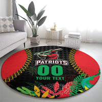 Custom Caribbean Cricket St Kitts and Nevis Round Carpet Two Islands One Fire Patriots Crown 2025 - Black - Wonder Print Shop