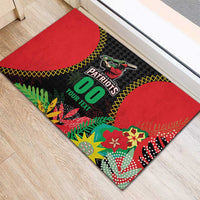 Custom Caribbean Cricket St Kitts and Nevis Rubber Doormat Two Islands One Fire Patriots Crown 2025 - Black - Wonder Print Shop