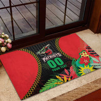 Custom Caribbean Cricket St Kitts and Nevis Rubber Doormat Two Islands One Fire Patriots Crown 2025 - Black - Wonder Print Shop