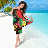 Custom Caribbean Cricket St Kitts and Nevis Sarong Two Islands One Fire Patriots Crown 2025 - Black - Wonder Print Shop