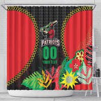 Custom Caribbean Cricket St Kitts and Nevis Shower Curtain Two Islands One Fire Patriots Crown 2025 - Black - Wonder Print Shop