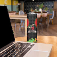 Custom Caribbean Cricket St Kitts and Nevis Skinny Tumbler Two Islands One Fire Patriots Crown 2025 - Black - Wonder Print Shop