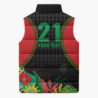 Custom Caribbean Cricket St Kitts and Nevis Sleeveless Puffer Jacket Two Islands One Fire Patriots Crown 2025 - Black - Wonder Print Shop