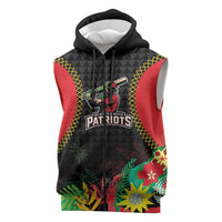 Custom Caribbean Cricket St Kitts and Nevis Sleeveless Zip Hoodie Two Islands One Fire Patriots Crown 2025 - Black - Wonder Print Shop