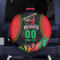 Custom Caribbean Cricket St Kitts and Nevis Spare Tire Cover Two Islands One Fire Patriots Crown 2025 - Black - Wonder Print Shop
