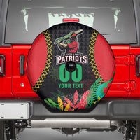 Custom Caribbean Cricket St Kitts and Nevis Spare Tire Cover Two Islands One Fire Patriots Crown 2025 - Black - Wonder Print Shop