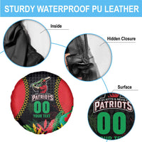 Custom Caribbean Cricket St Kitts and Nevis Spare Tire Cover Two Islands One Fire Patriots Crown 2025 - Black - Wonder Print Shop