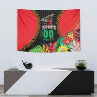 Custom Caribbean Cricket St Kitts and Nevis Tapestry Two Islands One Fire Patriots Crown 2025 - Black - Wonder Print Shop