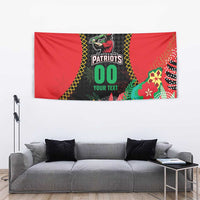 Custom Caribbean Cricket St Kitts and Nevis Tapestry Two Islands One Fire Patriots Crown 2025 - Black - Wonder Print Shop