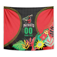 Custom Caribbean Cricket St Kitts and Nevis Tapestry Two Islands One Fire Patriots Crown 2025 - Black - Wonder Print Shop