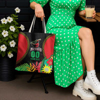 Custom Caribbean Cricket St Kitts and Nevis Tote Bag Two Islands One Fire Patriots Crown 2025 - Black - Wonder Print Shop