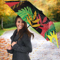 Custom Caribbean Cricket St Kitts and Nevis Umbrella Two Islands One Fire Patriots Crown 2025 - Black - Wonder Print Shop