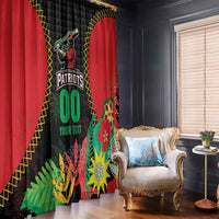 Custom Caribbean Cricket St Kitts and Nevis Window Curtain Two Islands One Fire Patriots Crown 2025 - Black - Wonder Print Shop