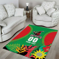 Custom Caribbean Cricket St Kitts and Nevis Area Rug Two Islands One Fire Patriots Crown 2025 - Green - Wonder Print Shop
