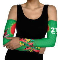 Custom Caribbean Cricket St Kitts and Nevis Arm Sleeves Two Islands One Fire Patriots Crown 2025 - Green - Wonder Print Shop