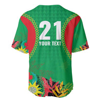 Custom Caribbean Cricket St Kitts and Nevis Baseball Jersey Two Islands One Fire Patriots Crown 2025 - Green - Wonder Print Shop